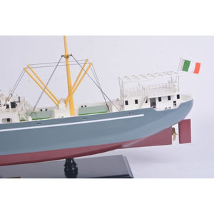 HomeRoots 10" Hand-Painted Unfinished Wood Model Boat - Nautical Décor Accent for Home & Unique Gift Idea 624231