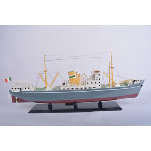 HomeRoots 10" Hand-Painted Unfinished Wood Model Boat - Nautical Décor Accent for Home & Unique Gift Idea 624231