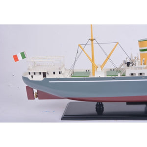 HomeRoots 10" Hand-Painted Unfinished Wood Model Boat - Nautical Décor Accent for Home & Unique Gift Idea 624231