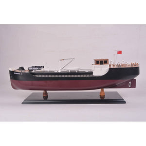 HomeRoots 10" Hand-Painted Wooden Model Boat - Nautical Charm for Home Decor, Unique Gift for All Occasions 624235