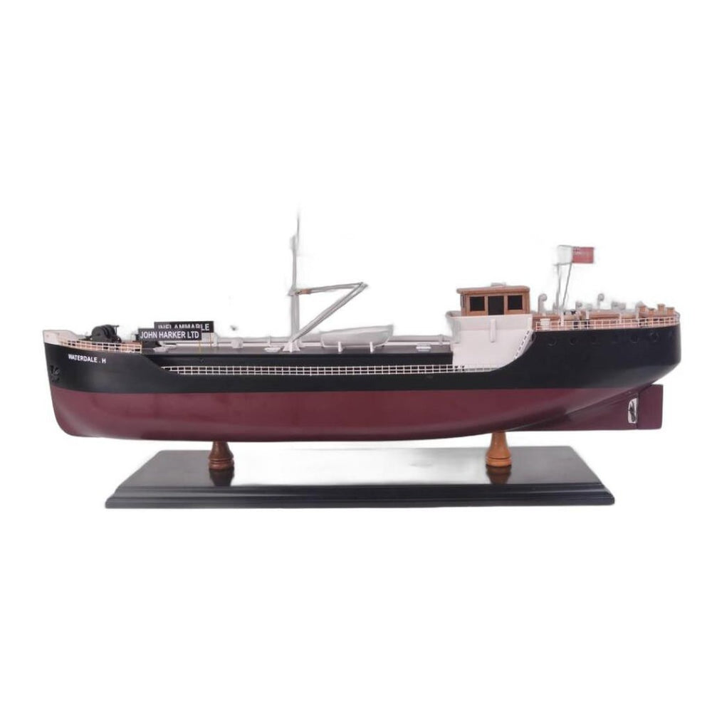 HomeRoots 10" Hand-Painted Wooden Model Boat - Nautical Charm for Home Decor, Unique Gift for All Occasions 624235