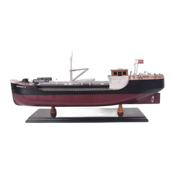HomeRoots 10" Hand-Painted Wooden Model Boat - Nautical Charm for Home Decor, Unique Gift for All Occasions 624235