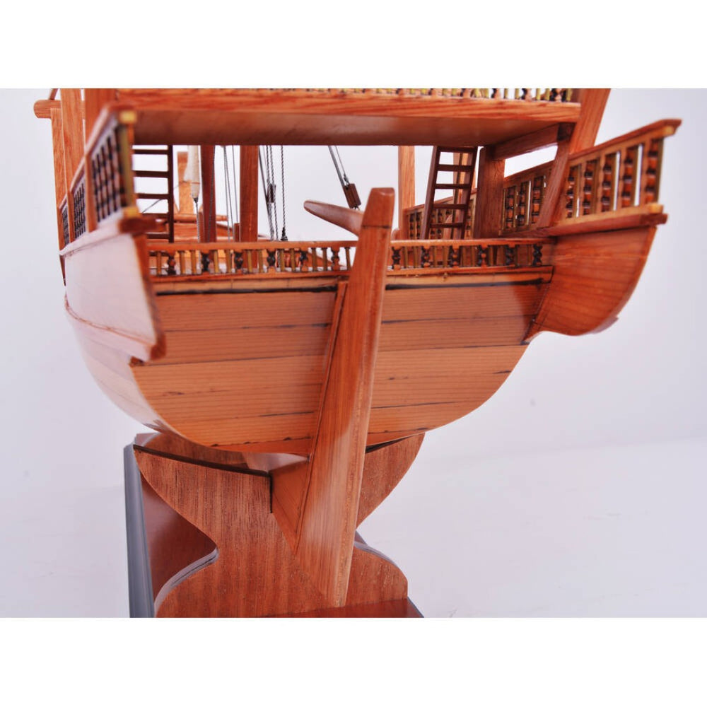 HomeRoots 18" Hand-Painted Vintage Nautical Model Boat - Unique Coastal Decor for Home & Thoughtful Gifts 624236