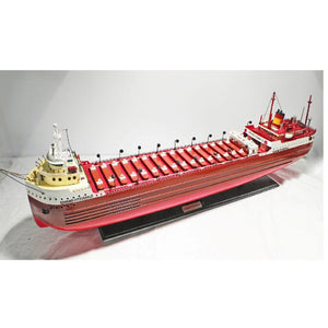 HomeRoots 9" Hand-Painted Wooden Model Boat – Rustic Nautical Decor for Home, Unique Gift for Any Occasion 624244