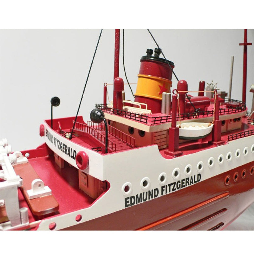 HomeRoots 9" Hand-Painted Wooden Model Boat – Rustic Nautical Decor for Home, Unique Gift for Any Occasion 624244