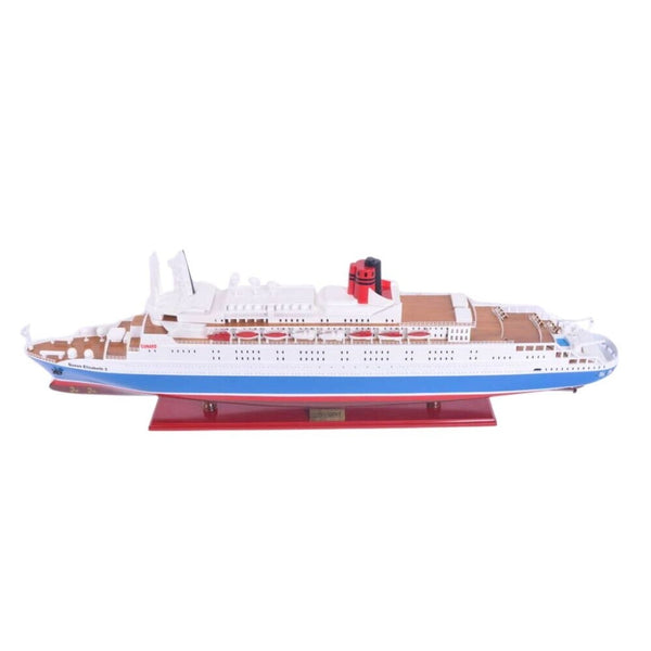 HomeRoots 14" Hand-Painted Unfinished Wood Model Boat – Nautical Decor for Coastal Homes & Collectors' Delight! 624245