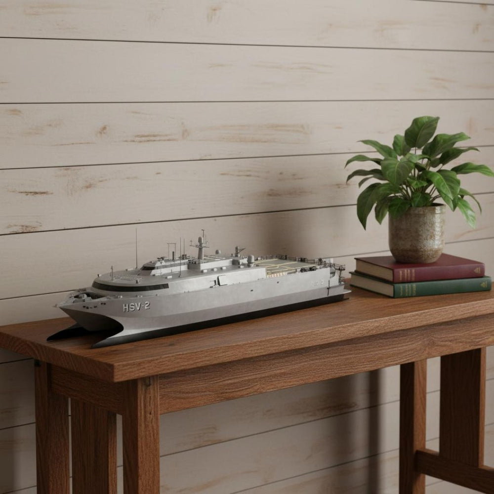 HomeRoots 10" Hand-Painted Vintage-Style Wooden Model Boat – Nautical Home Décor for Tabletop Display & Gifts 624264