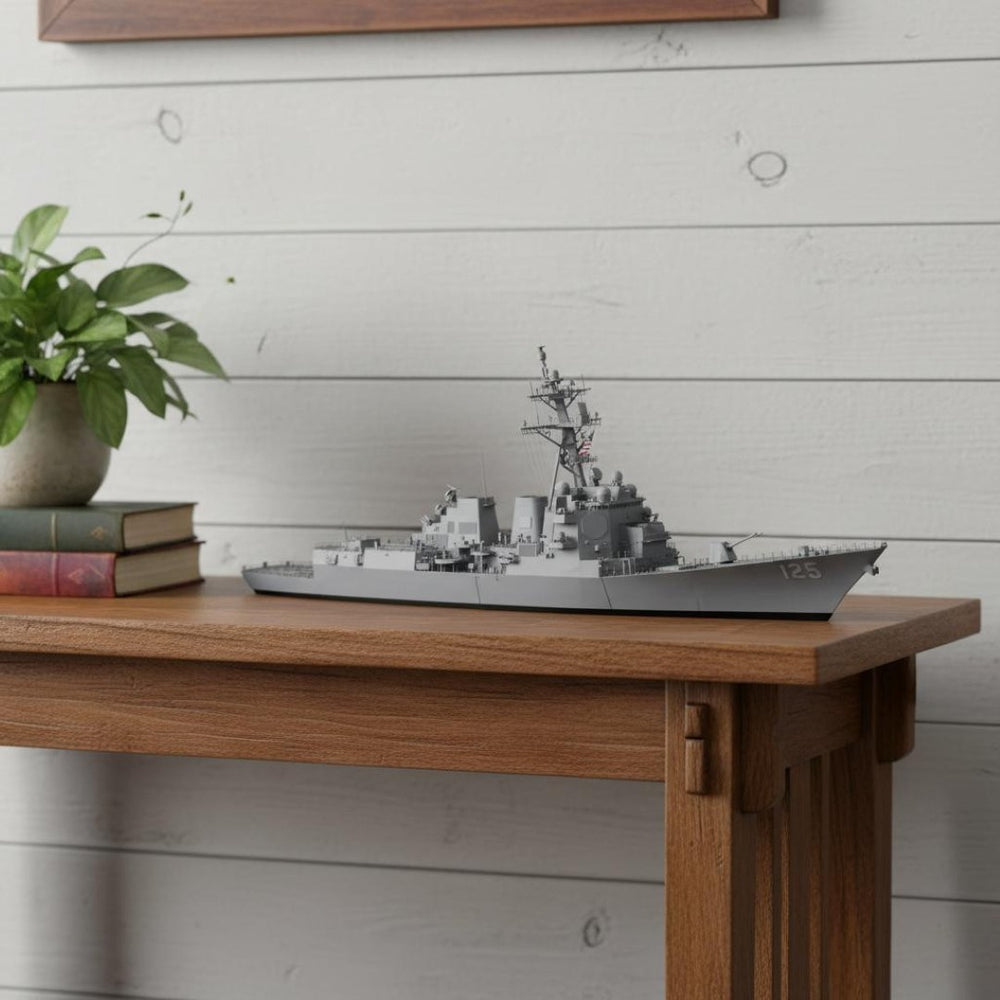 HomeRoots 10" Hand-Painted Wooden Model Boat – Vintage Coastal Decor for Homes & Unique Gift Idea 624266