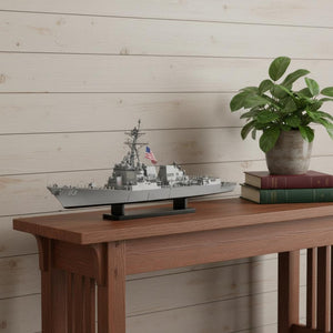 HomeRoots 10" Unfinished Wood Hand Painted Model Boat - Nautical Decor for Home, Unique Gift for Collectors 624267