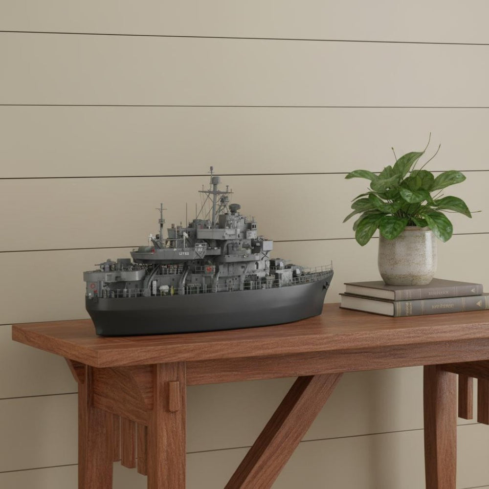 HomeRoots 10" Hand-Painted Unfinished Wood Model Boat - Vintage Nautical Décor for Coastal Charm & Style 624310