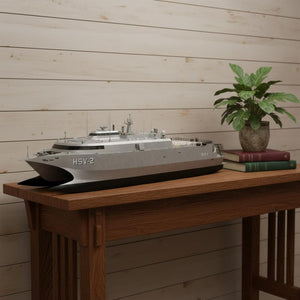 HomeRoots 10" Unfinished Wood Hand-Painted Model Boat - Unique Nautical Décor for Home, Gift-Ready Charm! 624317