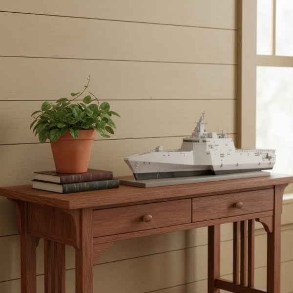 10 Inch Handcrafted Wooden Sailboat Figurine Nautical Coastal Decor Accent Piece