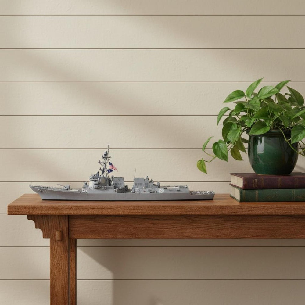 HomeRoots 10" Unfinished Wood Hand-Painted Model Boat - Vintage Nautical Décor for Home, Gifts & More! 624327