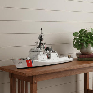 HomeRoots 10" Hand-Painted Wooden Model Boat – Timeless Nautical Charm for Home Décor & Thoughtful Gifts 624361