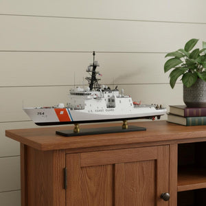 HomeRoots 10" Hand Painted Unfinished Wooden Model Boat - Timeless Nautical Charm for Home Décor & Gifting 624365