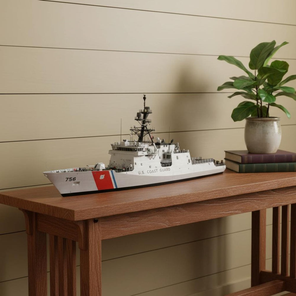 HomeRoots 10" Hand-Painted Wooden Model Boat – Vintage Nautical Charm for Unique Home Décor & Gifts 624367