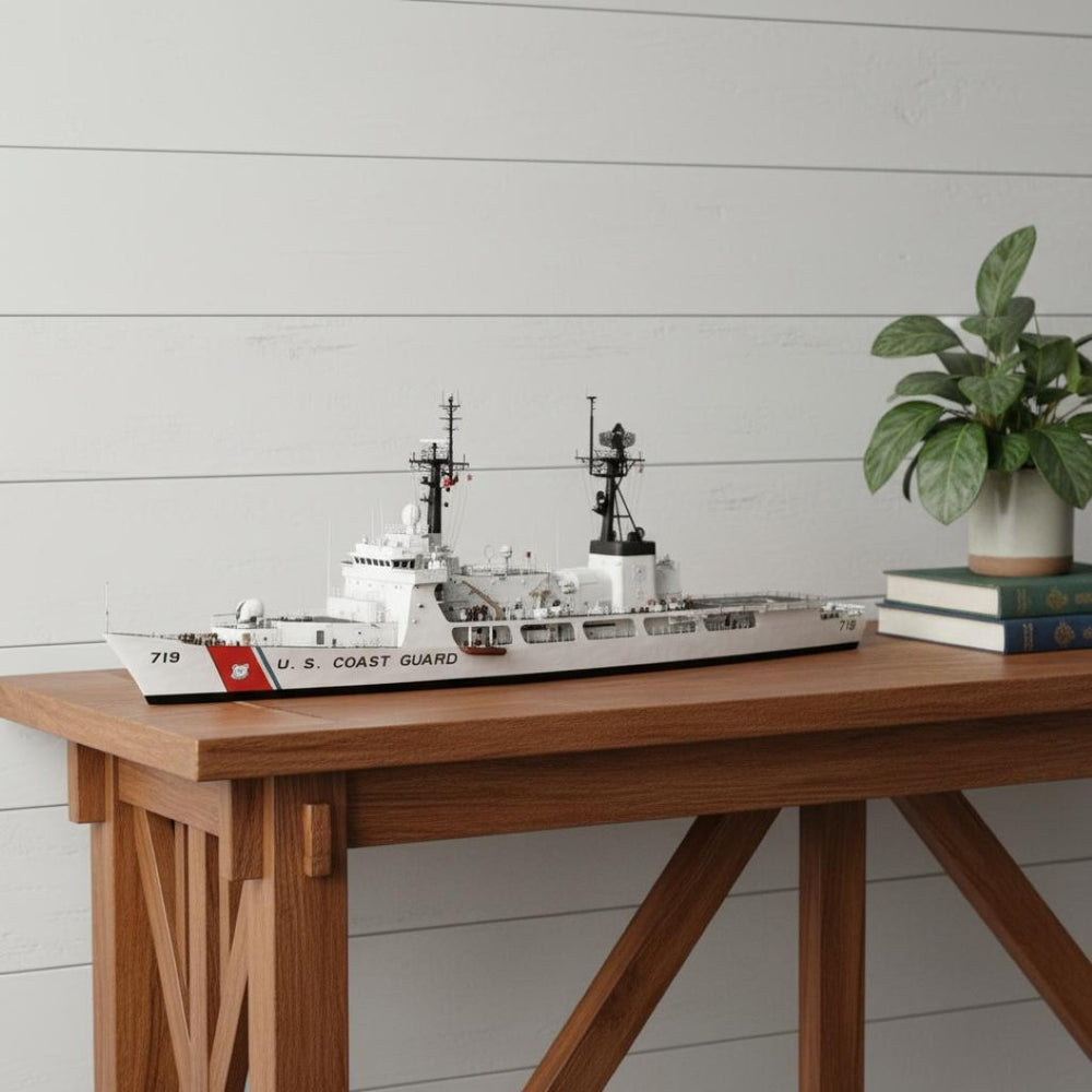 HomeRoots 10" Hand-Painted Wooden Model Boat – Vintage Coastal Charm for Home Décor & Perfect Gift Idea 624377
