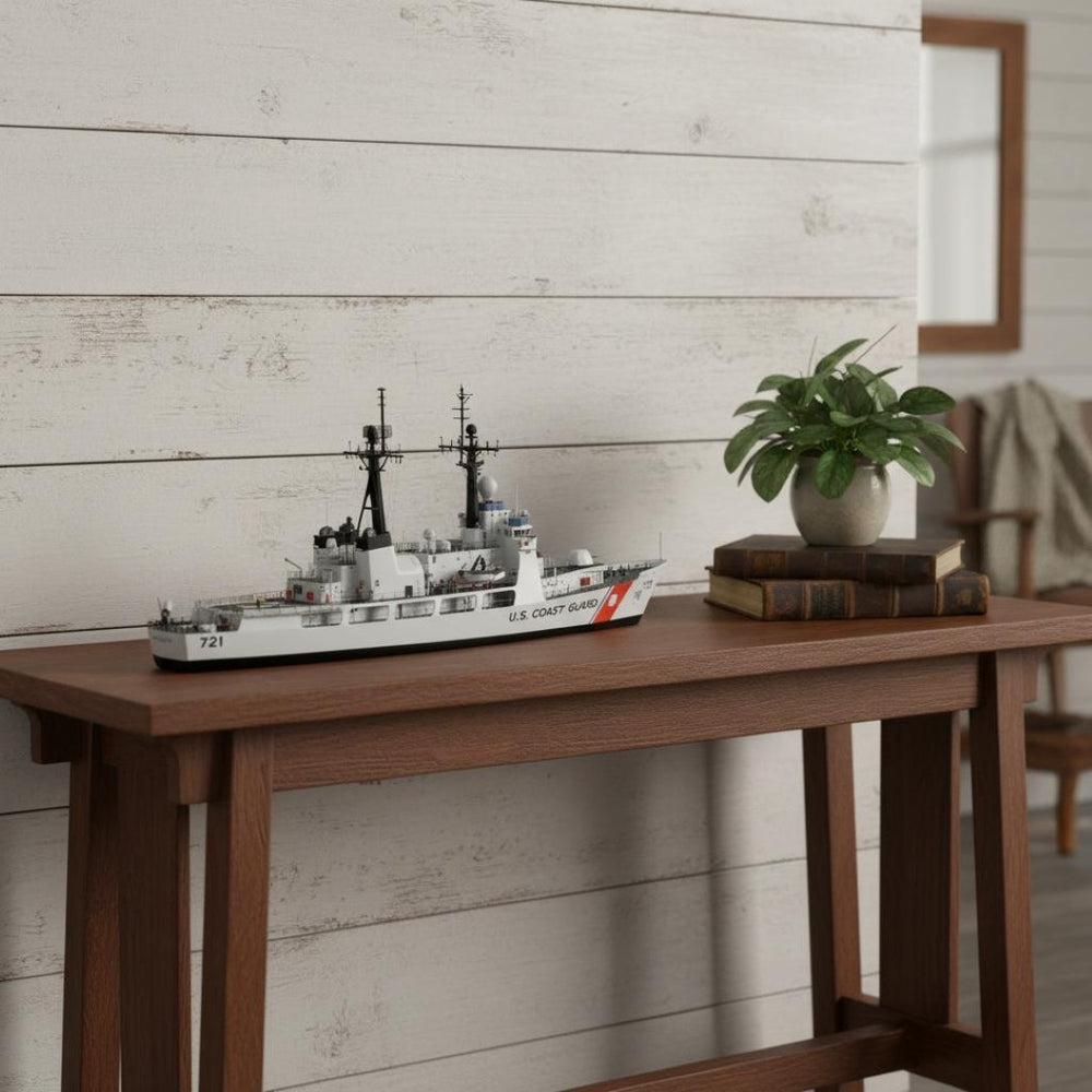 HomeRoots 10" Hand-Painted Wood Model Boat - Vintage Charm, Artisanal Accent for Home Decor & Gifting Ideas 624379