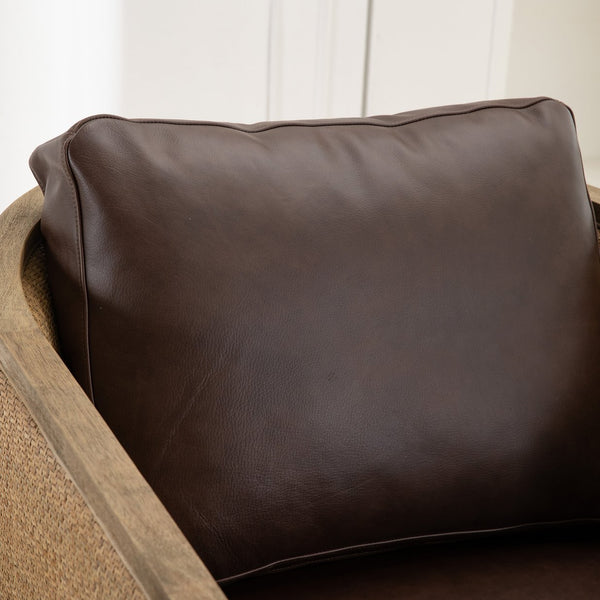 English Elm Swivel Barrel Chair with Plush Foam Upholstery, 360° Metal Base, Sturdy Hardwood Frame, Cozy Lounge Seat Brown W395102739