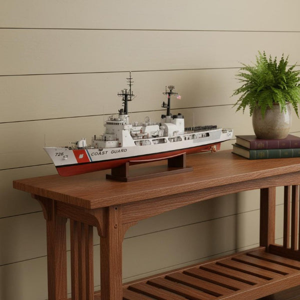 10 Inch Artisan Crafted Wooden Sailboat Figurine Nautical Decor Accent for Coastal Homes