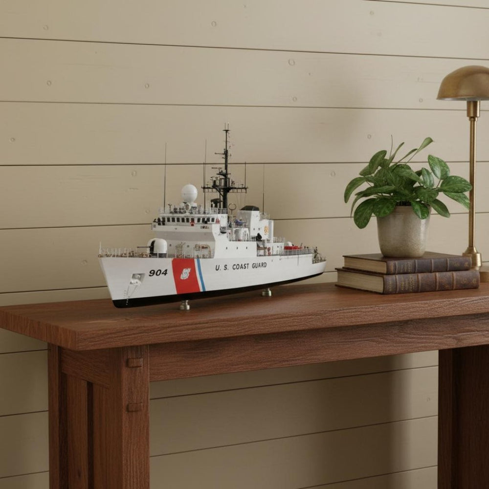 HomeRoots 10" Hand-Painted Vintage Model Boat - Unique Nautical Décor for Home, Gift Idea for All Occasions 624388