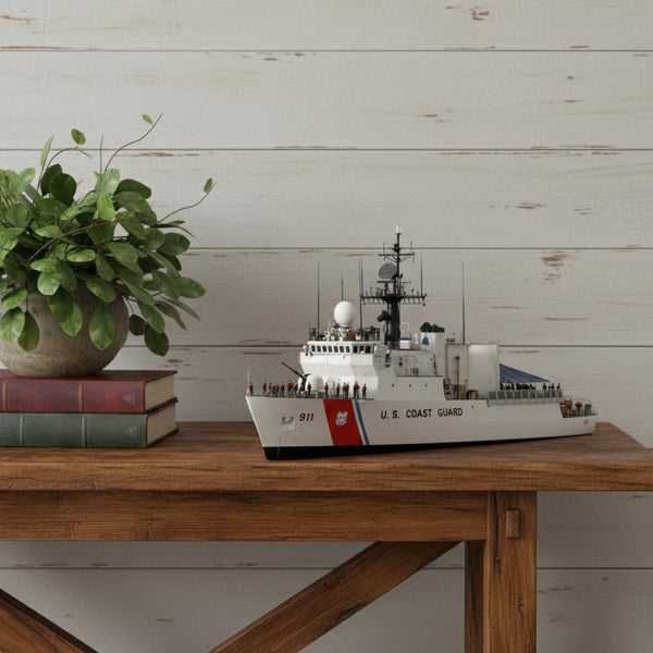HomeRoots 10" Hand-Painted Wooden Model Boat – Artisan Crafted Nautical Decor for Home, Gifts & Collectors 624394