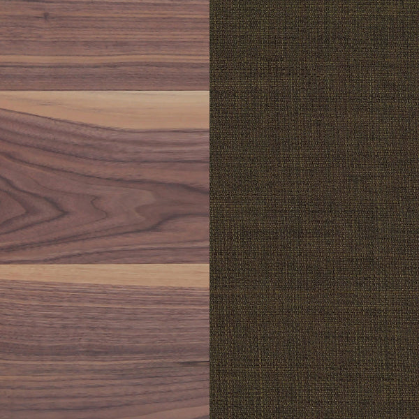 English Elm Holloway Natural Walnut 7-Piece Dining Set with Striking Woodgrain Table and Six Parson Upholstered Chairs Brown B062S00809