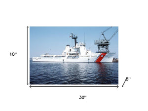 HomeRoots 10" Hand-Painted Unfinished Wood Model Boat – Elegant Nautical Décor for Home, Gifts & Customization 624404