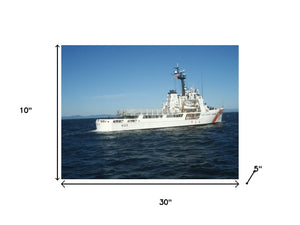 HomeRoots 10" Hand-Painted Wooden Model Boat - Vintage Nautical Charm for Home, Office, or Gift Display 624405