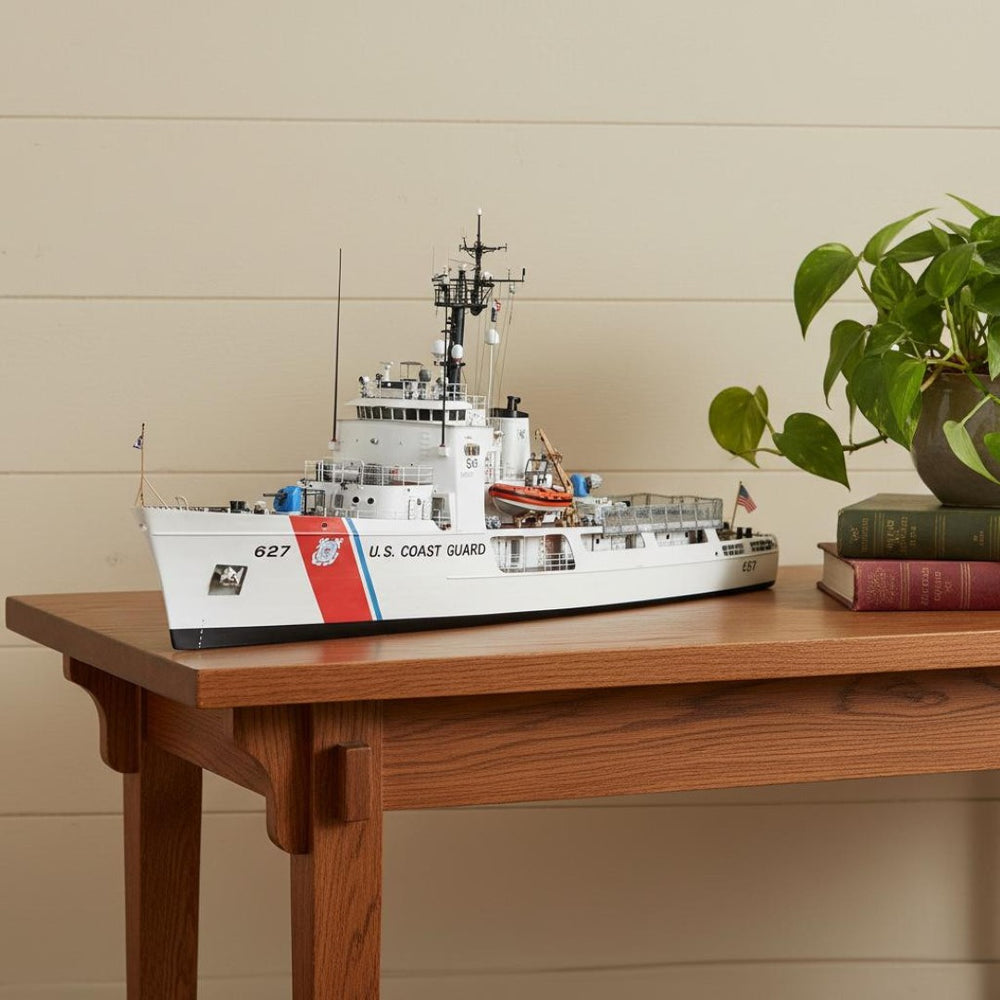 HomeRoots 10" Hand-Painted Vintage Nautical Model Boat - Unique Wooden Accent for Home Decor & Gift Ideas 624409