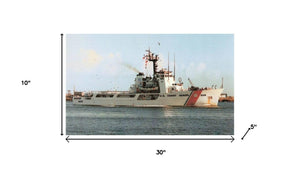 HomeRoots 10" Hand-Painted Unfinished Wood Model Boat - Coastal Charm for Rustic Decor & Unique Gift Ideas 624410