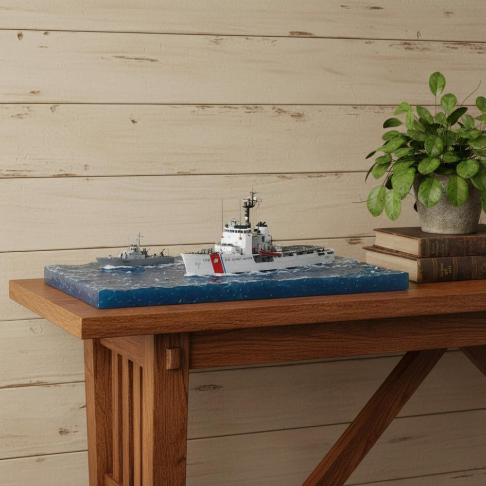 HomeRoots 10" Unfinished Wood Model Boat - Hand-Painted Coastal Decor for Home, Gifts & Customization Options 624412