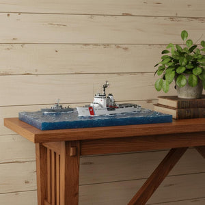 HomeRoots 10" Unfinished Wood Model Boat - Hand-Painted Coastal Decor for Home, Gifts & Customization Options 624412