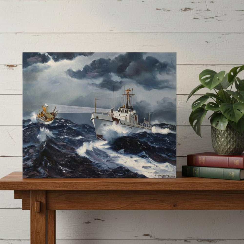 HomeRoots 10" Hand Painted Wooden Model Boat - Timeless Coastal Décor for Tabletop and Unique Gift Ideas 624462