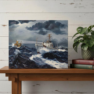 HomeRoots 10" Hand Painted Wooden Model Boat - Timeless Coastal Décor for Tabletop and Unique Gift Ideas 624462
