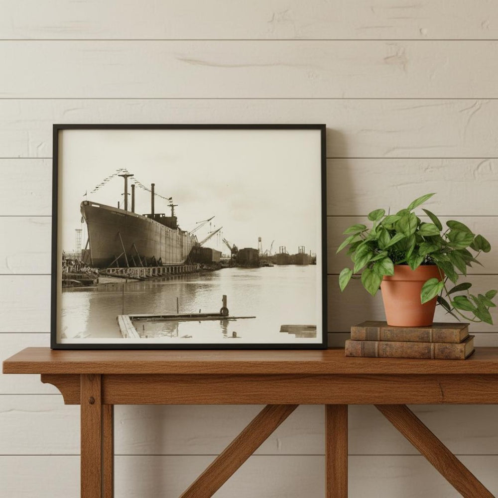 HomeRoots 10" Hand-Painted Model Boat - Unfinished Wood Décor for Coastal, Vintage Charm & Unique Gifts 624471