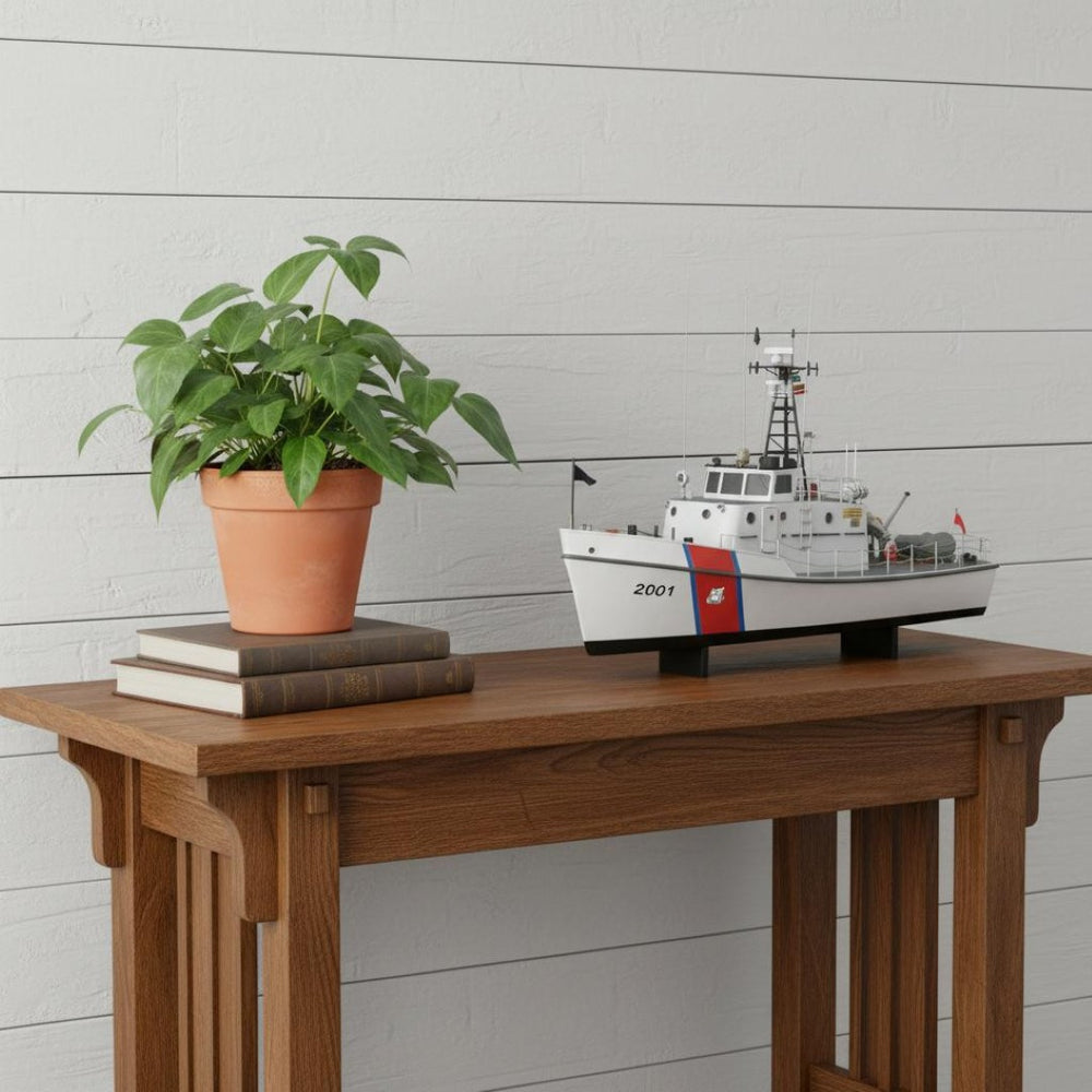 HomeRoots 10" Handcrafted Wooden Model Boat – Vintage Charm, Unique Gift for Home Décor Lovers & Collectors 624472