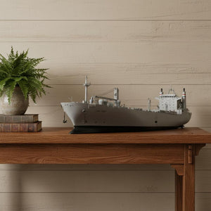 HomeRoots 10" Hand-Painted Wooden Model Boat – Artisan Craftsmanship for Nautical Home Décor & Unique Gifts 624475