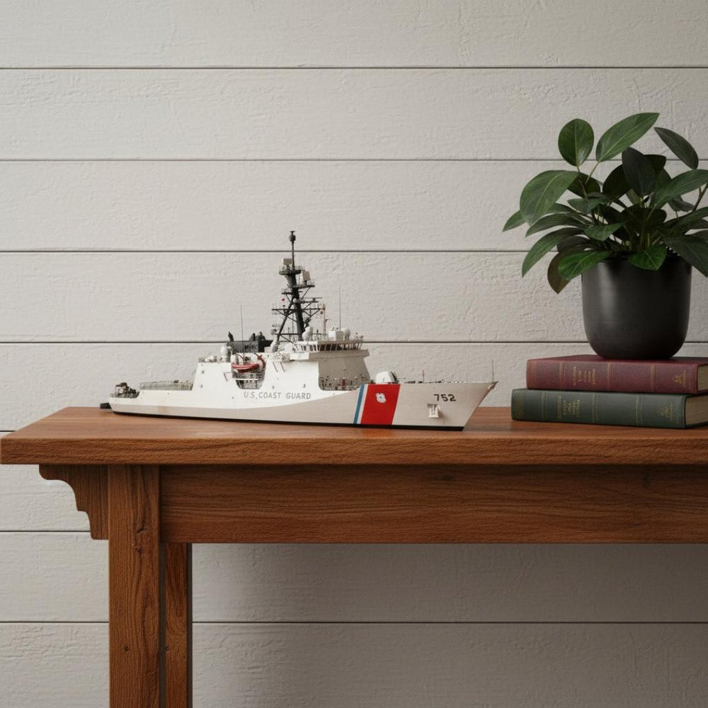 HomeRoots 10" Hand-Painted Unfinished Wood Model Boat - Nautical Decor Accent for Home, Gifts & Customization 624482