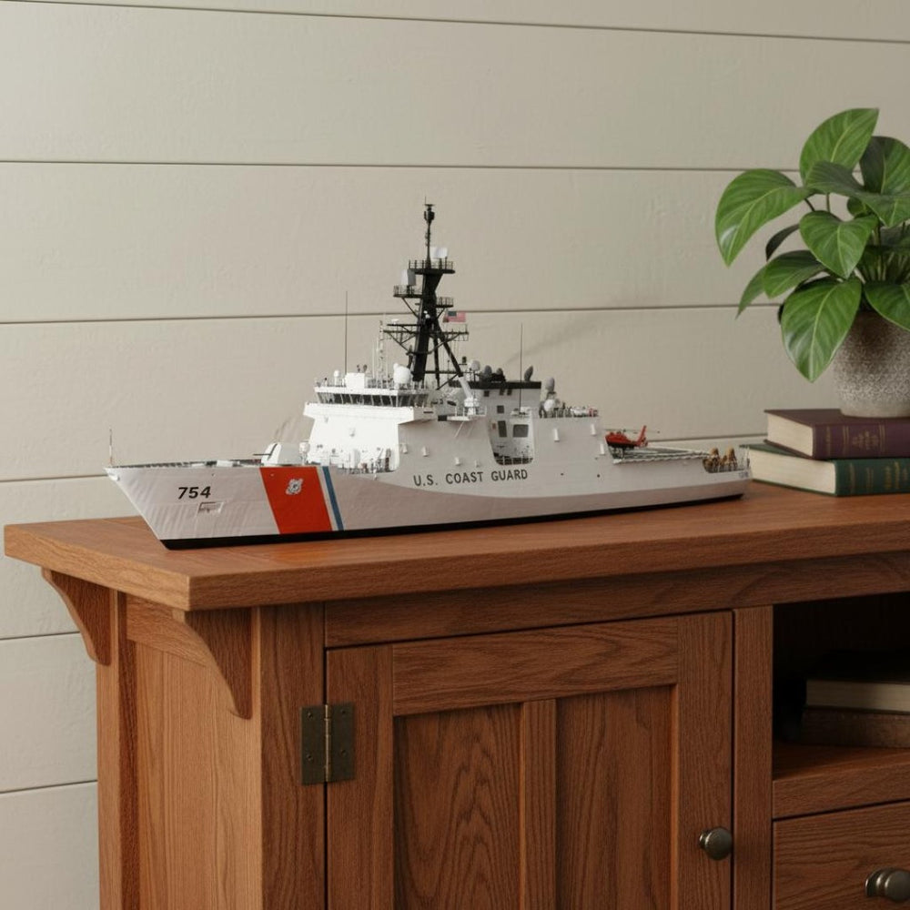HomeRoots 10" Hand Painted Model Boat - Vintage Wooden Décor for Coastal & Farmhouse Styles, Unique Gift Idea 624484