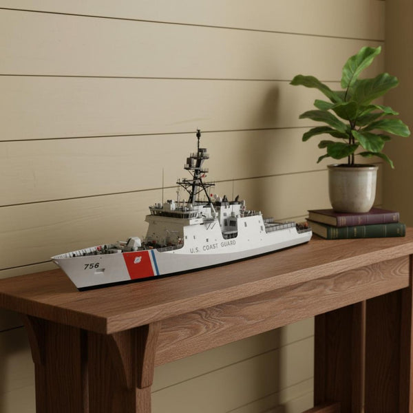 HomeRoots 10" Hand-Painted Unfinished Wood Model Boat – Unique Nautical Decor for Home, Office & Gifts 624486