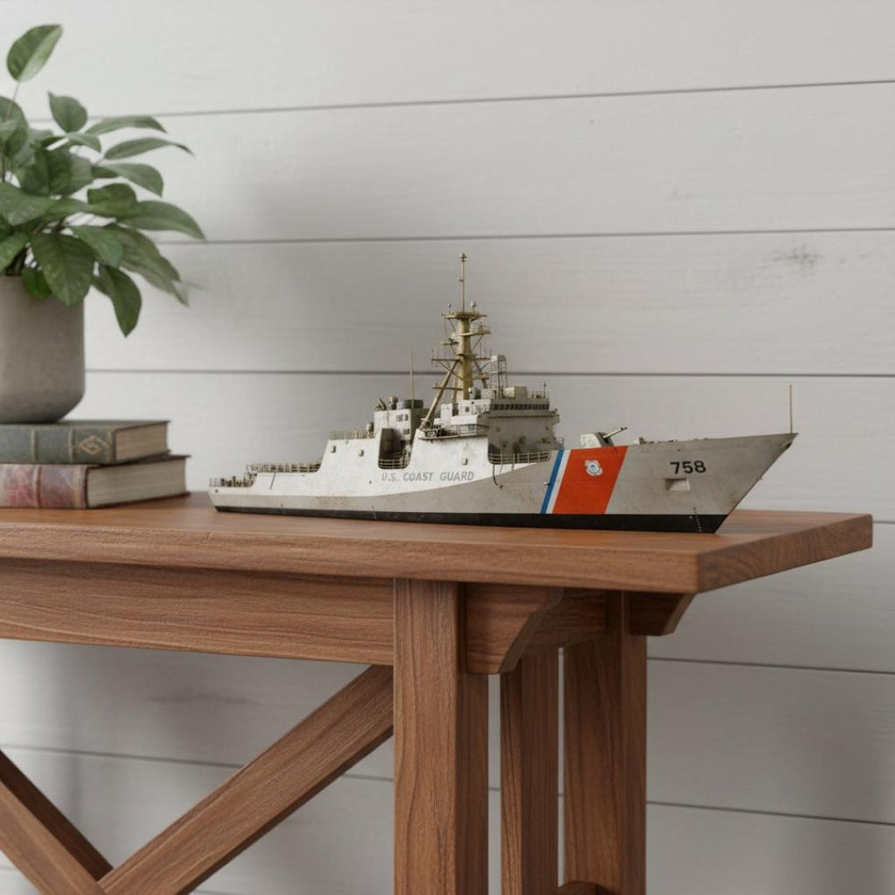 HomeRoots 10" Hand-Painted Vintage Wood Model Boat - Unique Nautical Décor for Stylish Home Accents & Gifts 624488