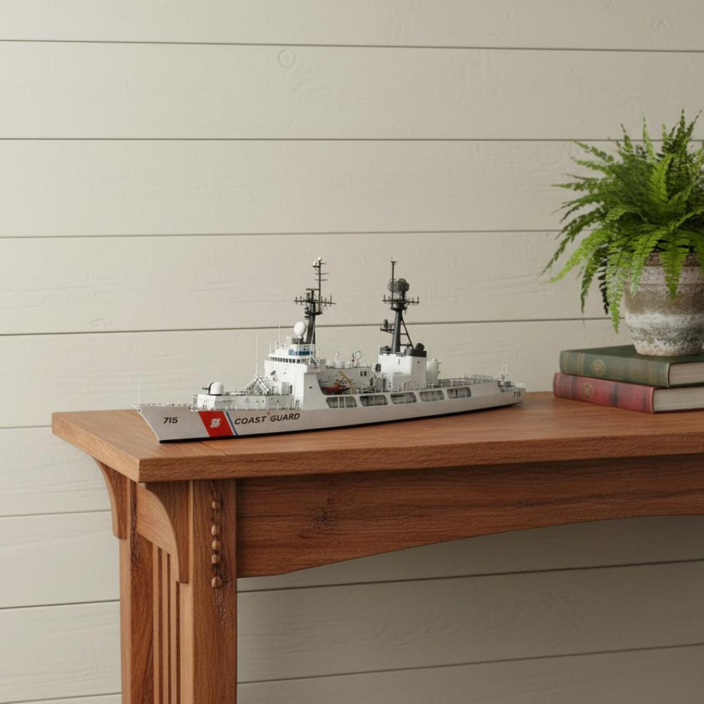 HomeRoots 10" Unfinished Wood Hand-Painted Model Boat – Vintage Decorative Accent for Any Home Aesthetic 624492