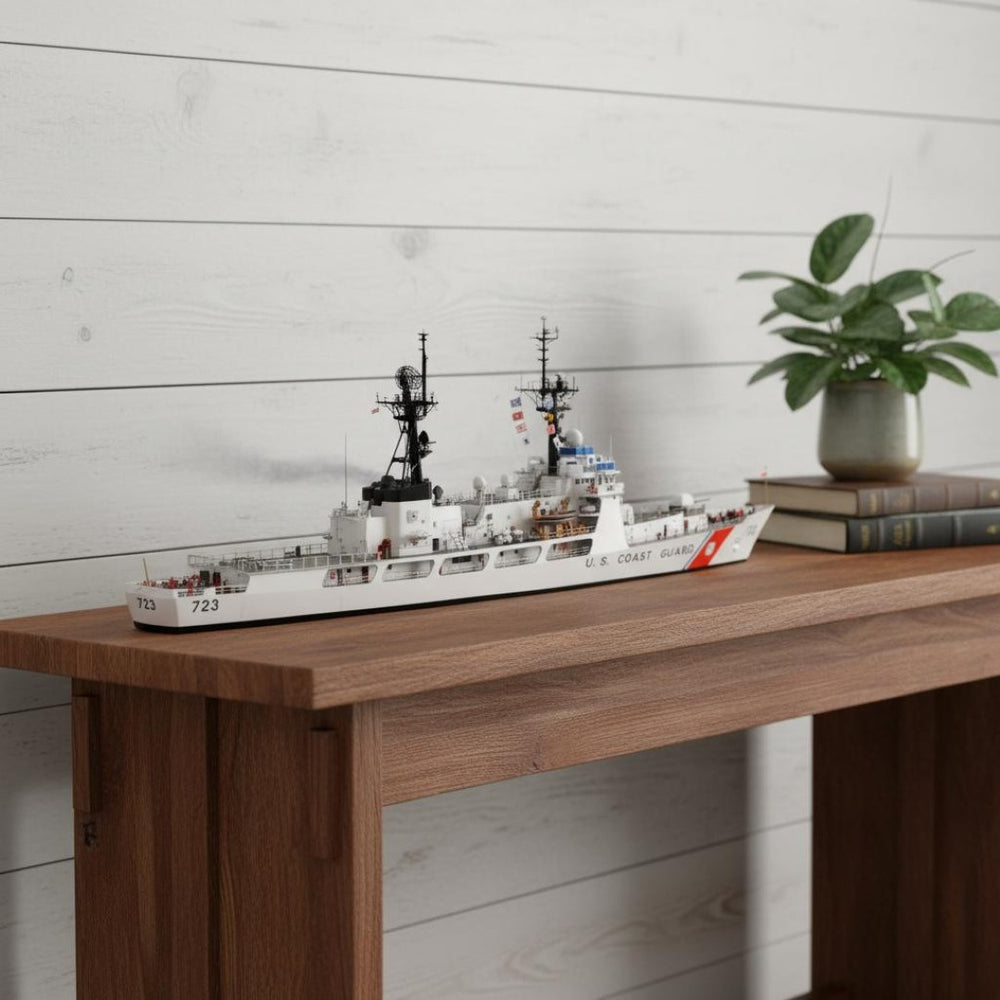 HomeRoots 10" Vintage Hand-Painted Wooden Model Boat - Stunning Nautical Decor for Tabletop Displays & Gifts 624500