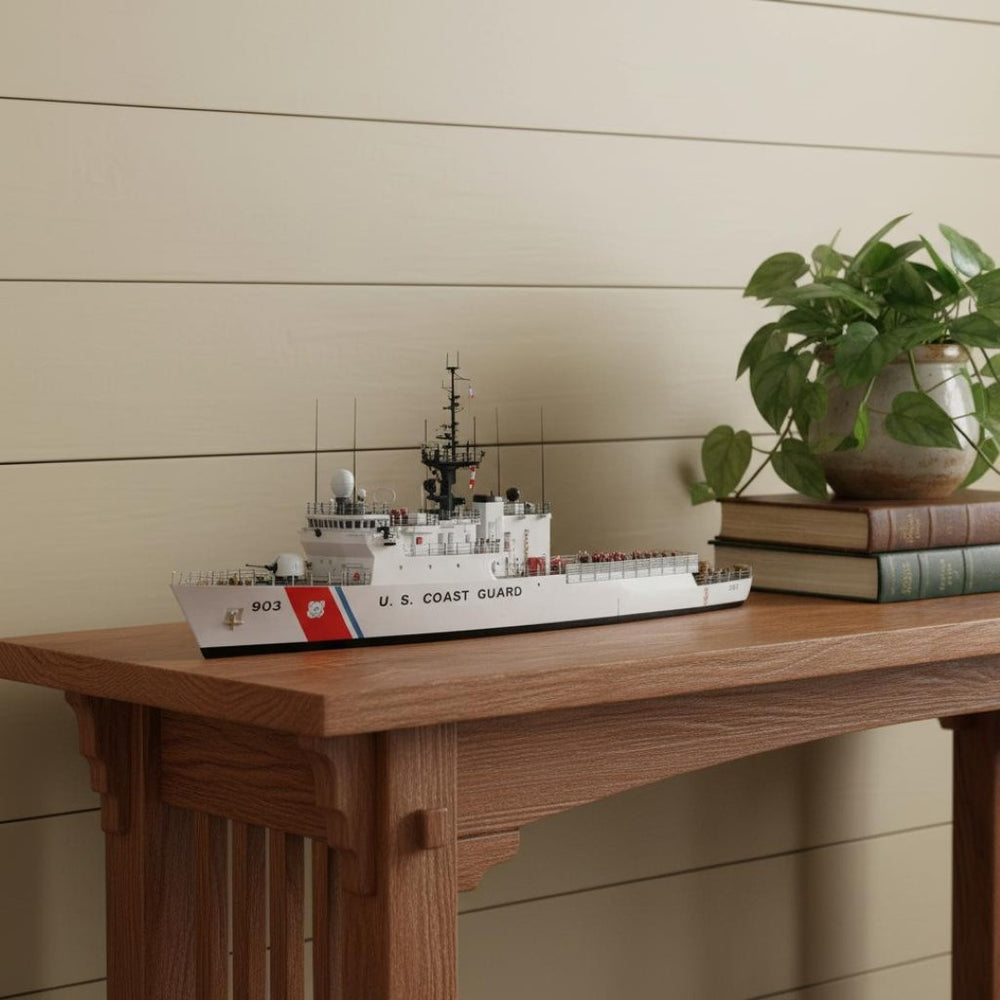 HomeRoots 10" Hand-Painted Model Boat – Vintage Nautical Charm for Home Décor, Perfect Gift Idea & Centerpiece! 624506