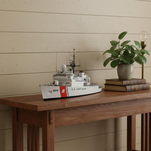 HomeRoots 10" Hand Painted Wooden Model Boat - Unique Nautical Décor for Home, Office & Thoughtful Gifts 624507