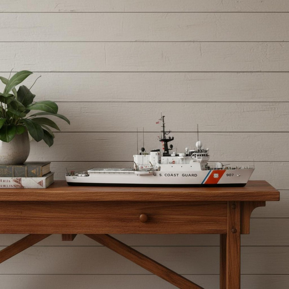 HomeRoots 10" Hand-Painted Wooden Model Boat - Vintage Nautical Décor for Home, Unique Gift Idea! 624510