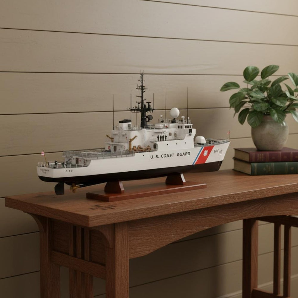 HomeRoots 10" Hand-Painted Model Boat – Vintage Nautical Decor, Premium Wood Accent for Home & Unique Gifts 624511