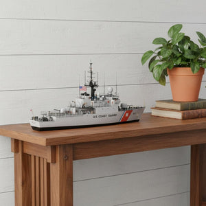 HomeRoots 10" Hand-Painted Unfinished Wood Model Boat - Unique Coastal Decor for Home & Thoughtful Gift 624512