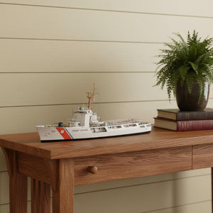 10 Inch Artisan Wooden Sailboat Figurine Handcrafted Nautical Decor for Coastal Living